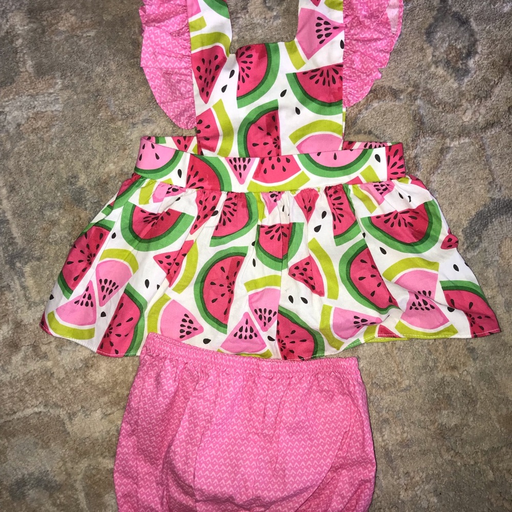 Ric Rac Ruffles Watermelon Bubble Set